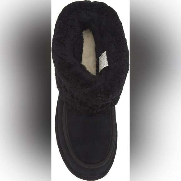 New UGG Mini Braid Boot Short Sheepskin Fur Black 1148930 Sz 5 - Picture 4 of 15